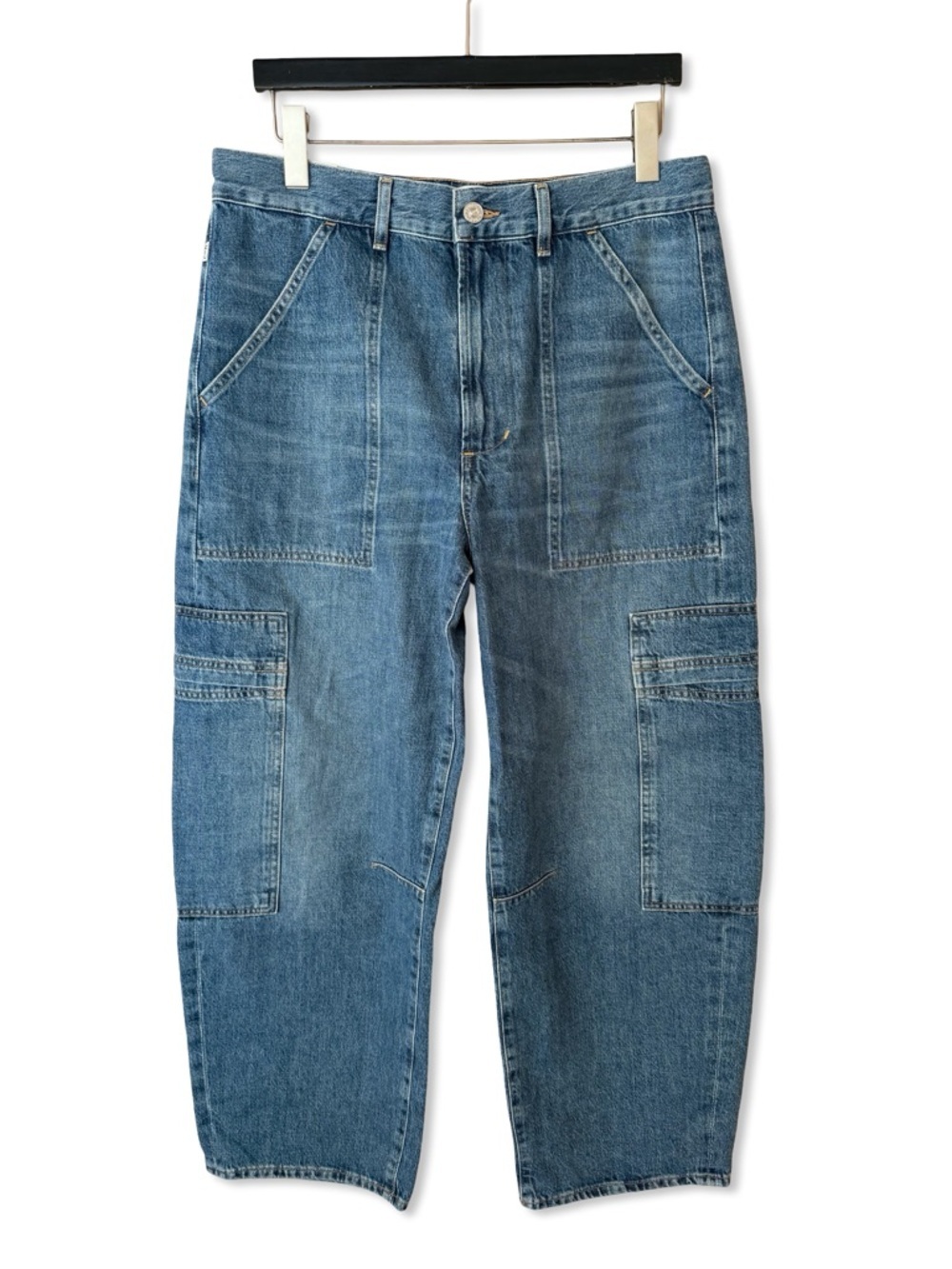 Citizens of Humanity Marcelle Cargo Jeans iElysian Blue Carpenter Denim Pants 30 - Picture 3 of 13